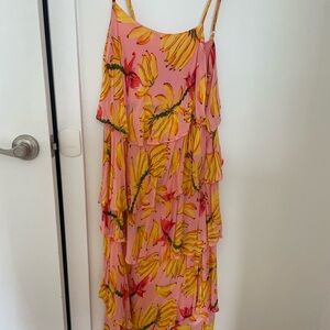 Farm Rio pink banana dress